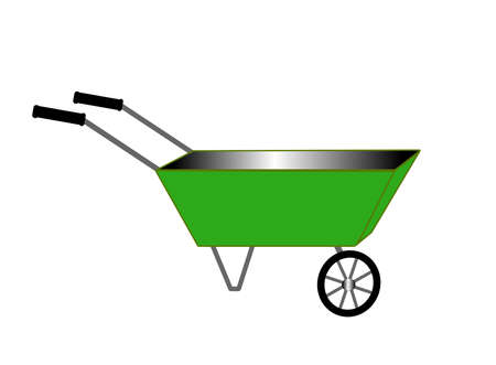 garden light cart on a white backgroundの写真素材