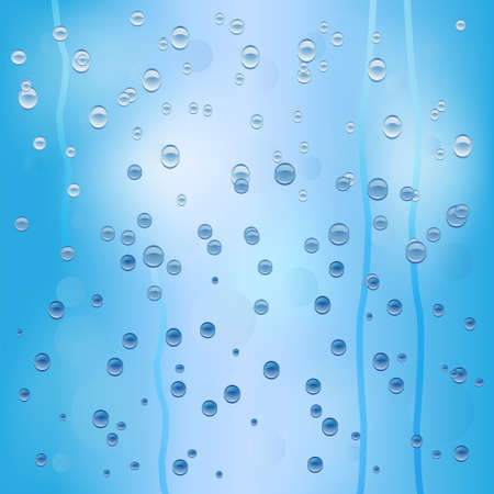 background for a design with the drops of rain,  vector  illustrationのイラスト素材