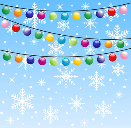 festive garland, background for a design,vector illustrationのイラスト素材