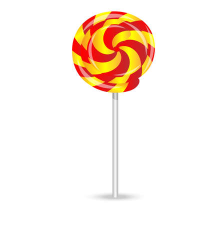 bright lollipop on a white background,vector illustrationのイラスト素材