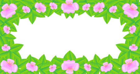 background with pink flowers,  vector  illustrationのイラスト素材
