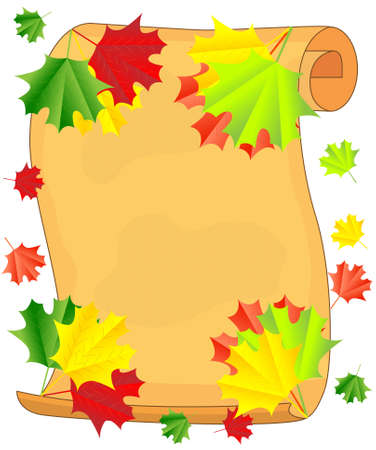background for a design with the autumn leaves of maple,vector illustrationのイラスト素材