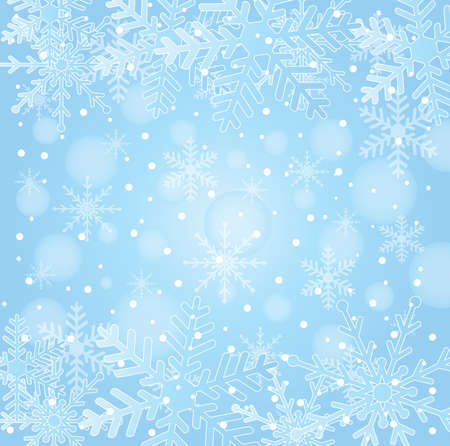 festive christmas background with snowflakes,  vector  illustrationのイラスト素材