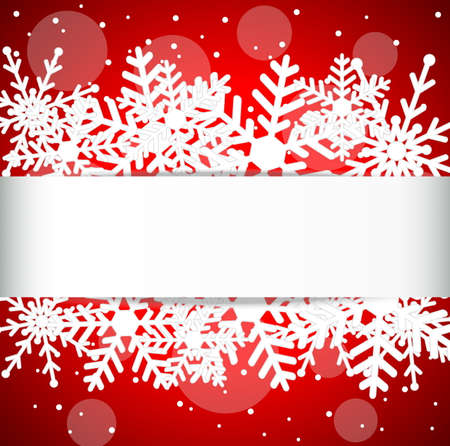 festive christmas background with snowflakes,  vector  illustrationのイラスト素材