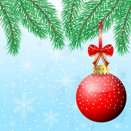 festive christmas background with ball,  vector  illustrationのイラスト素材