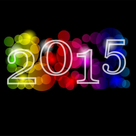 numbers 2015 year on a bright christmas background,  vector  illustrationのイラスト素材