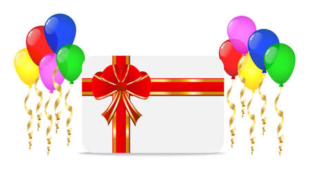 greeting-card with bright air marbles,vector illustrationのイラスト素材