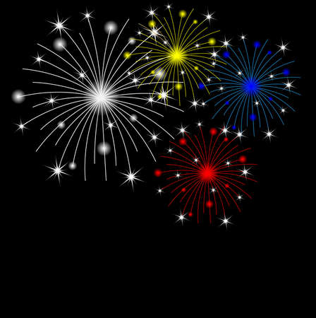 festive banger on a black background,  vector  illustrationのイラスト素材