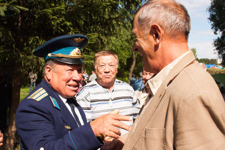 Meeting of veterans of aviation college of city of Permのeditorial素材