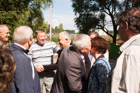 Meeting of veterans of aviation college of city of Permのeditorial素材