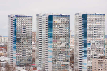 Perm, Russia-October 31,2015: the City of Perm, new buildings, Industrial areaのeditorial素材