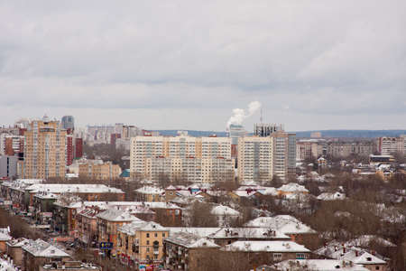Perm, Russia, October 31.2015: Perm City, Industrial Areaのeditorial素材