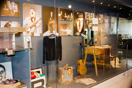 Ekaterinburg, Russia - September 24.2016: Vladimir Vysotsky's Museum, an interior of an apartment and display exhibitsのeditorial素材