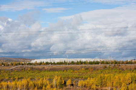Beautiful autumn landscape, Russia, Sverdlovsk regionのeditorial素材