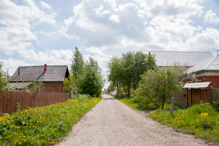 Perm, Russia - June 13.2017: Rural landscape on a summer sunny day
