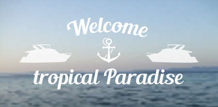 Marine summer background. Vector illustration. Blur backgroundのイラスト素材