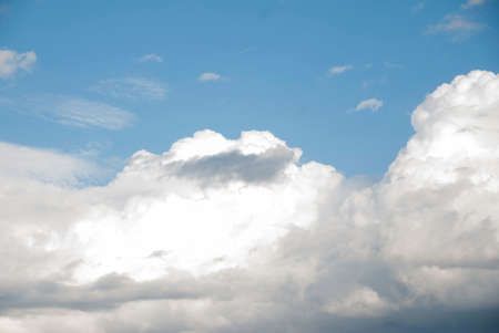 Day, blue sky with Cirrus clouds. Natural background
