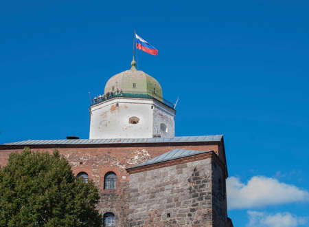 St. Olaf's tower and part of the ramparts of the old Swedish castle in Vyborg