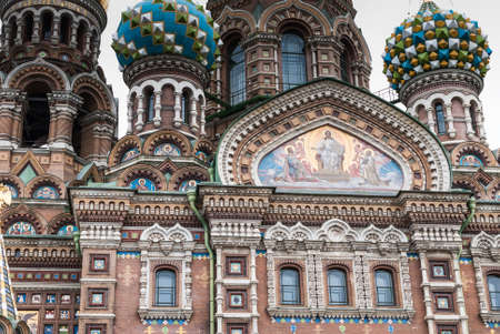Domes of the Orthodox Church of the Savior on Blood in St. Petersburg, Russiaのeditorial素材