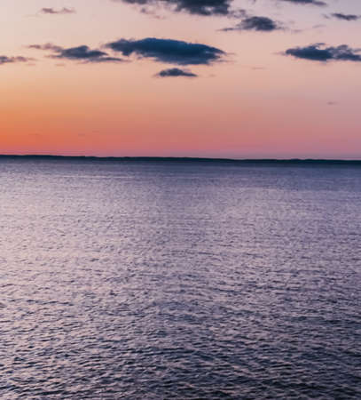 Dramatic sunset on the lake