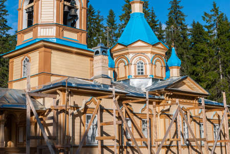 The little Church on the island of Valaam.の写真素材