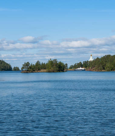 View of the Bay of the island of Valaamの写真素材