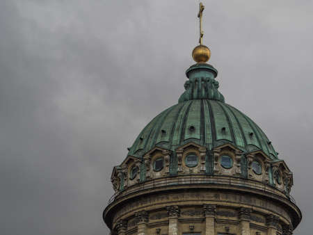 Dome of the Kazan Cathedral in St. Petersburgの写真素材