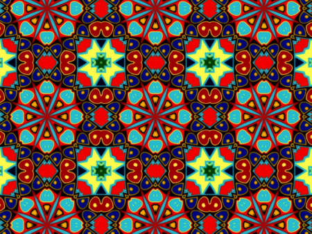 An abstract geometric ethnic or tribal style. Mosaic Pattern