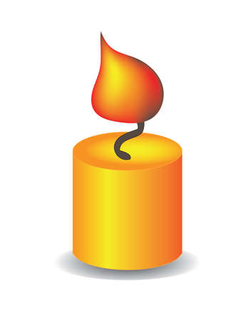 Candle lit vector illustrationのイラスト素材