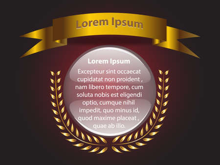 Banner with a wreath and a transparent circle for any textのイラスト素材