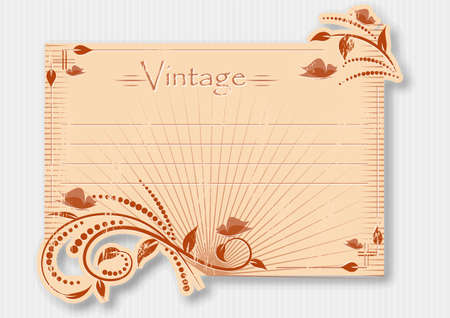 Vintage postcard for congratulations with a female holiday for social networks.のイラスト素材