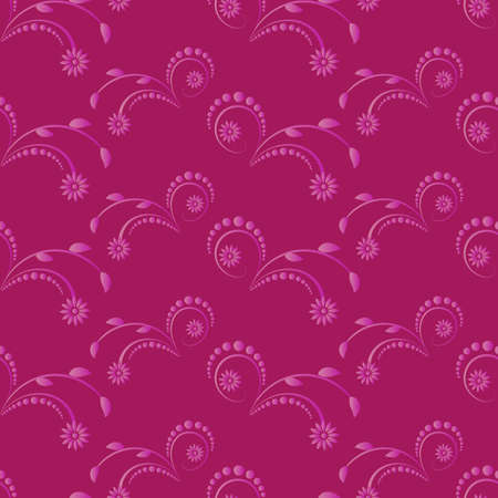 Seamless background with spittle flowers pink ornamentのイラスト素材