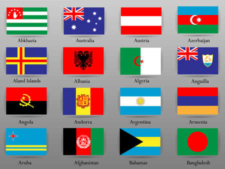 Flags of all the countries of the worldのイラスト素材