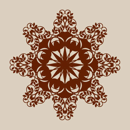 The template mandala pattern for decorative rosette. A picture suitable for printing, engraving, laser cutting paper, wood, metal, stencil manufacturing. Vector. Easy to editのイラスト素材