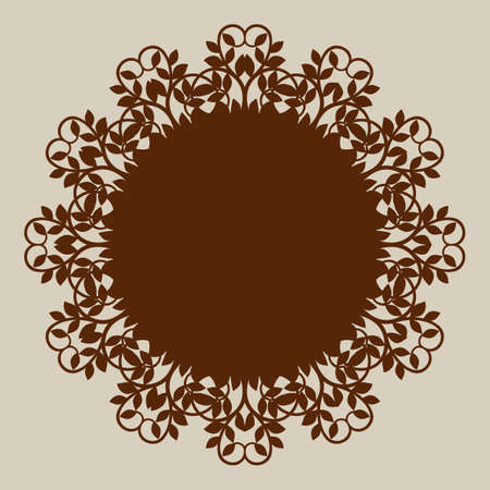 The template mandala pattern for decorative rosette. A picture suitable for printing, engraving, laser cutting paper, wood, metal, stencil manufacturing. Vector. Easy to editのイラスト素材