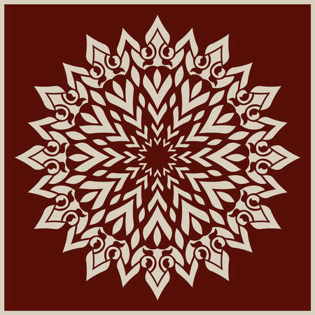 The template mandala pattern for decorative rosette. A picture suitable for printing, engraving, laser cutting paper, wood, metal, stencil manufacturing. Vector. Easy to editのイラスト素材