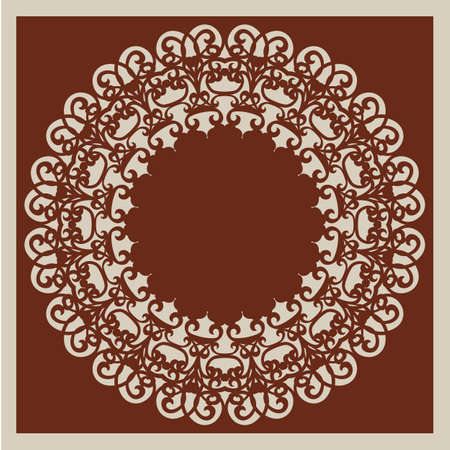 Pattern suitable for paper cutting, printing, laser cutting or engraving wood, metal, stencil manufacturingのイラスト素材