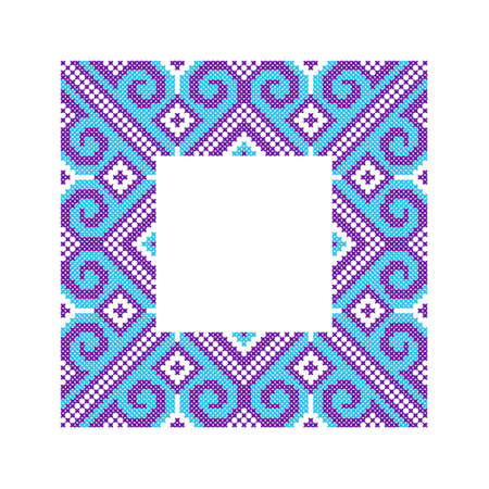 Ethnic ornament. Pattern for traditional embroidery cross or  bead weavingのイラスト素材