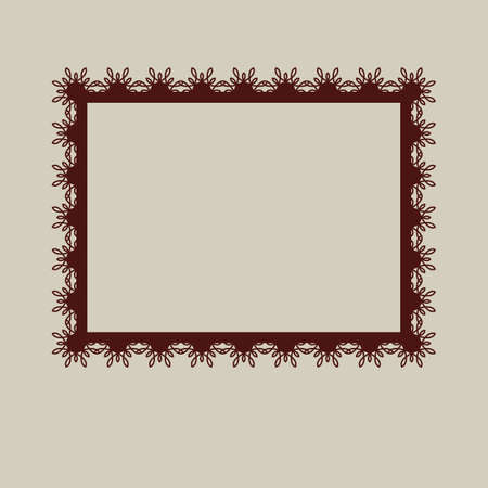 Abstract geometric square carved photo frame. Pattern is suitable for greeting cards, invitations, menus, design interiors etc. Template suitable for laser cutting or printing. Vector illustrationのイラスト素材