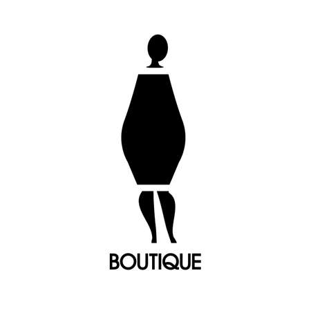 template monochrome silhouette plus size woman. Image can be used for your company in many kind of businessのイラスト素材