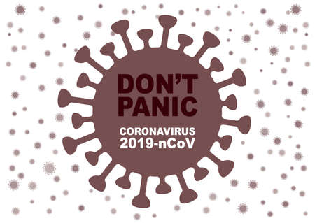 Novel coronavirus 2019 nCoV. Vector influenza virus background. Concept asian flu pandemic. Biological banner with bacteria, microbe infection. Vector Illustrationsのイラスト素材