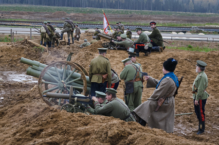 Brusilovsky breakthrough, historic festival, the First World war in Moscow, October 2, 2016のeditorial素材