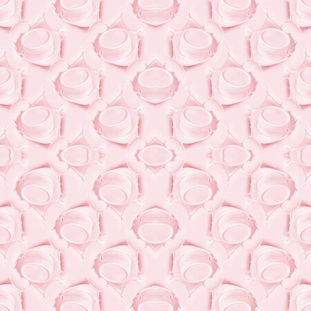 Seamless pink background of cream jars, drop with splash. No writing