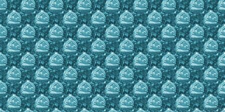 Long Christmas background, with Christmas tree toys and tinsel. Toned in blue color