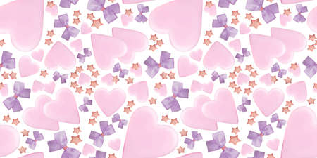 Pink seamless pattern on a white background, for gift packaging, textiles and other things....