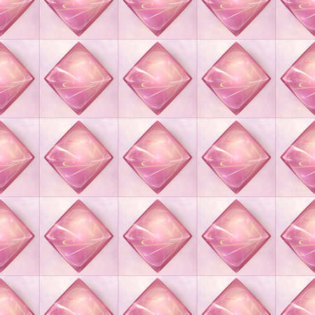 Fractal, abstract seamless pattern with pink crystals, tile patternの写真素材