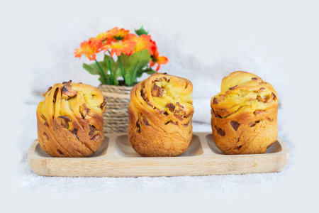 Easter cakes on a light background. Selective focusの写真素材