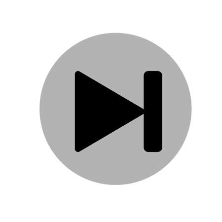 Forvard media player icon illustration. Black and gray icon. Vector