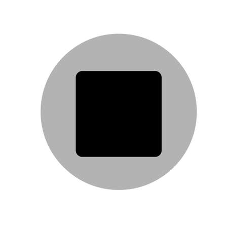 Stop media player icon illustration. Black and gray iconのイラスト素材