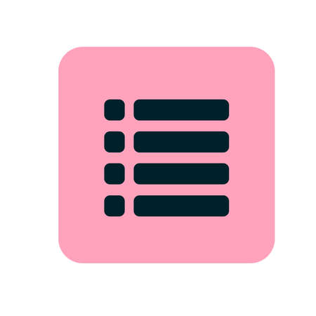 Web site menu icon. Flat style. Made in vector. Pink iconのイラスト素材
